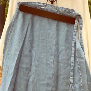 long wrap denim Ralph Lauren skirt